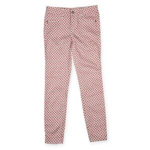 Abercrombie & Fitch Red & White Geometric Print Skinny Jeans Women's Size 0 W 25